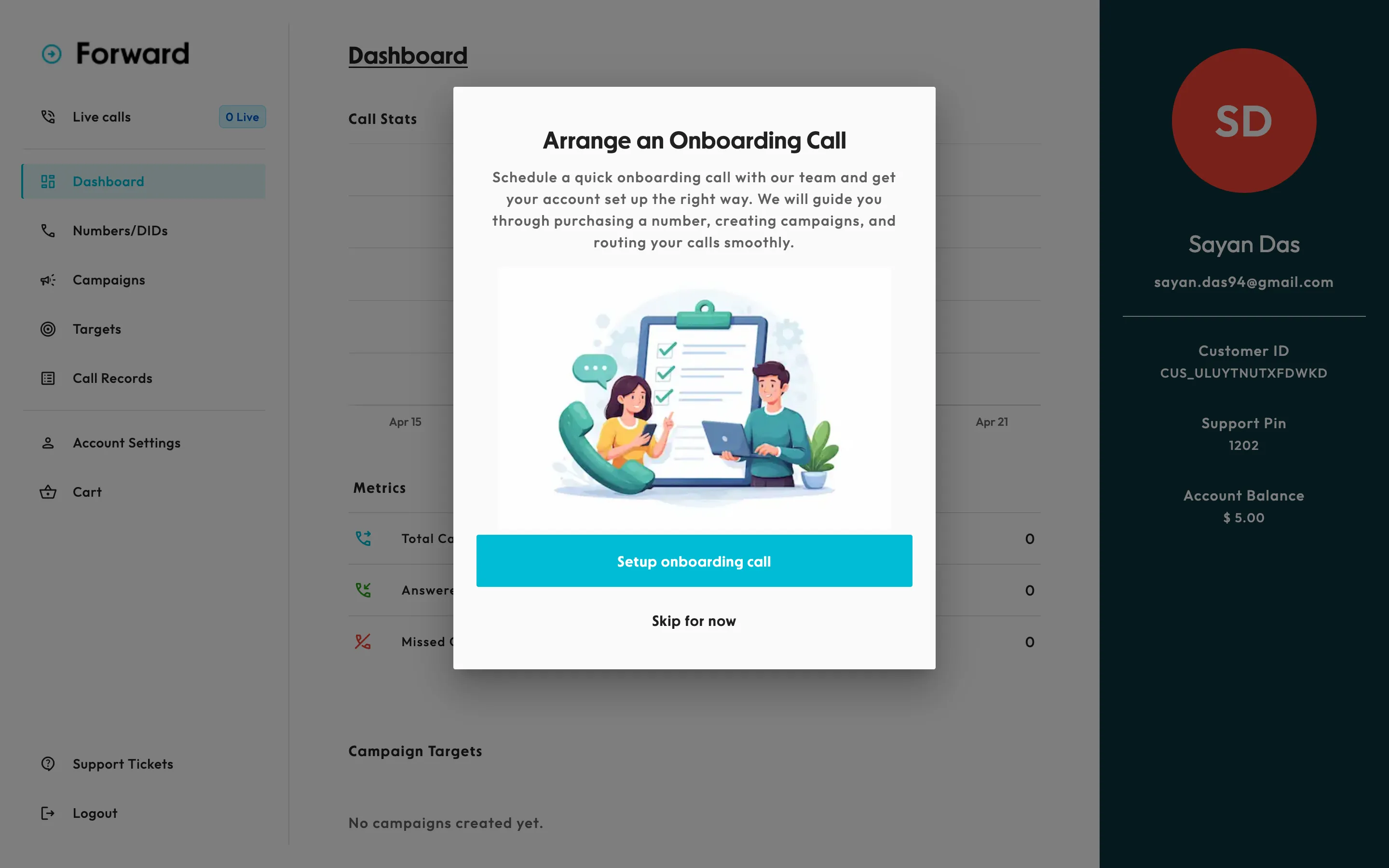 screenshot of the home page